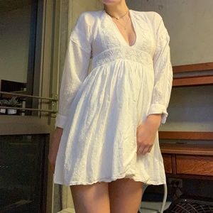 White boho dress